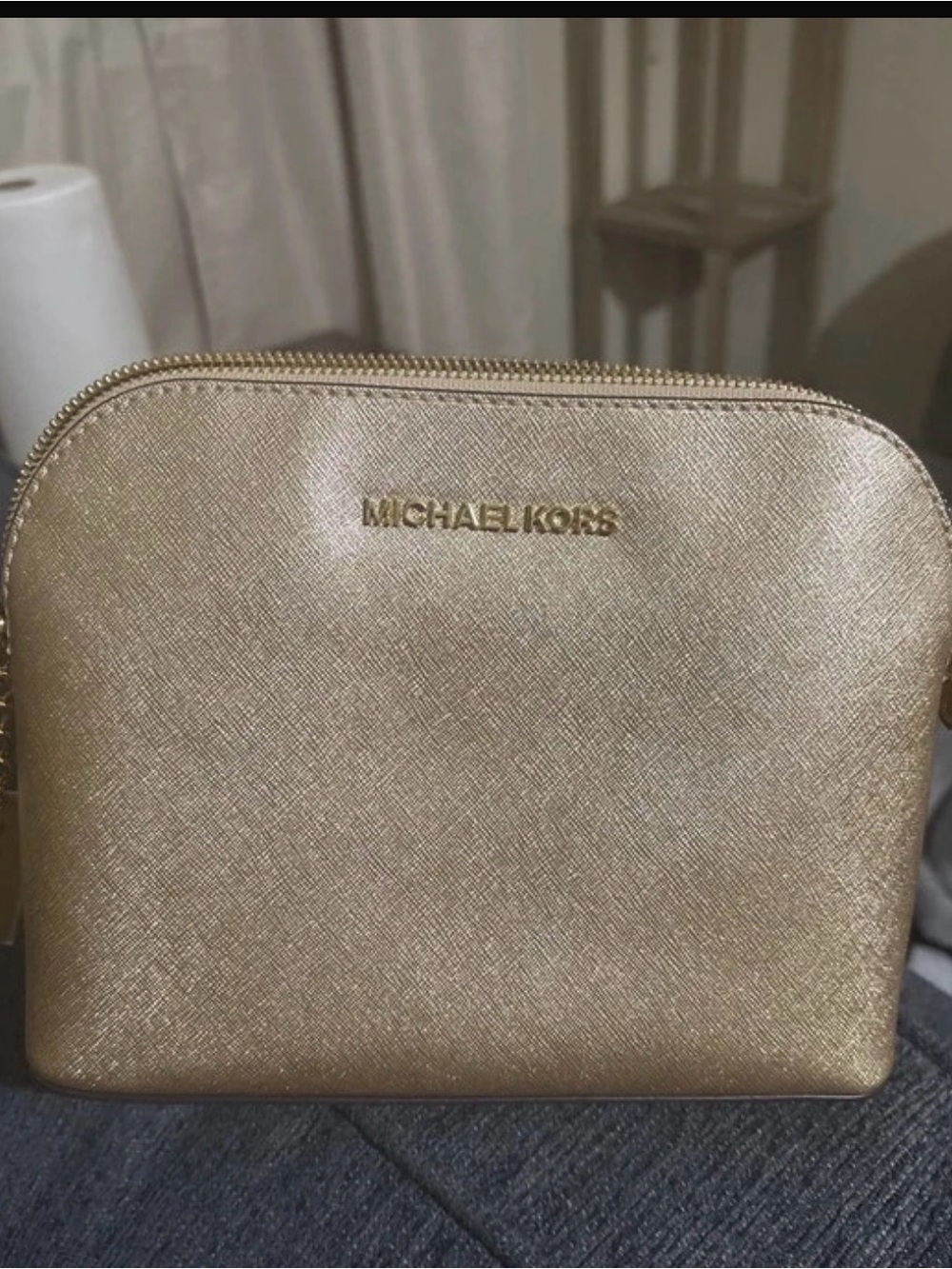 Michael Kors Metallic Gold Saffiano Crossbody Bag